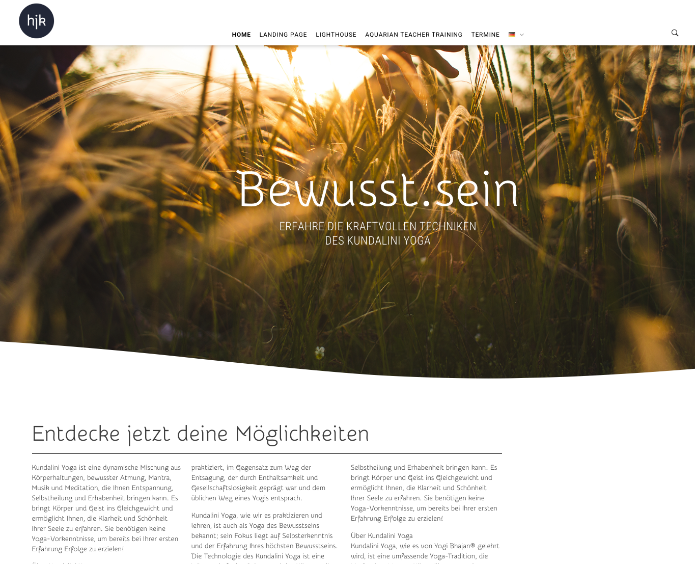 Website Yogalehrerin